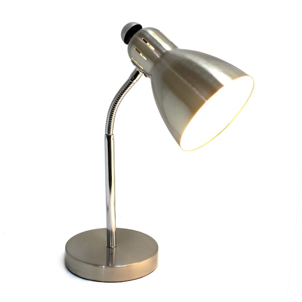 Semi-Flexible Desk Lamp, Brushed Nickel